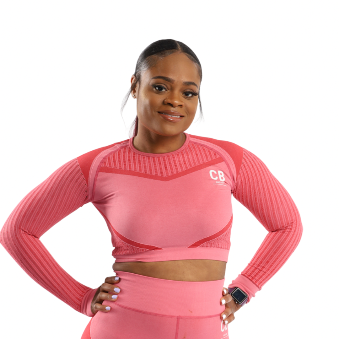 Chic Body Seamless Crop Top- Blush