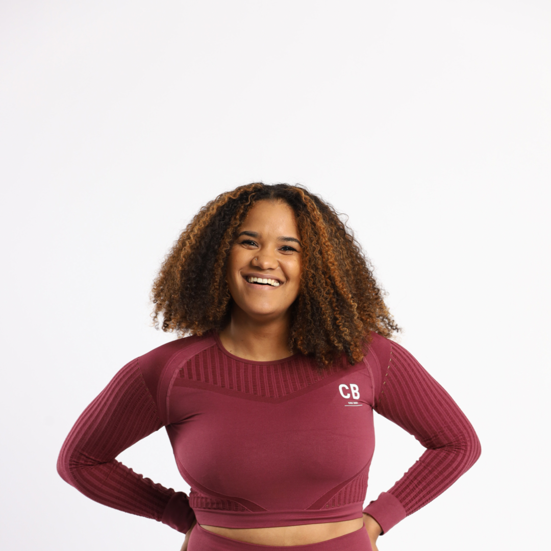 Chic Body Seamless Crop Top- Red Merlot
