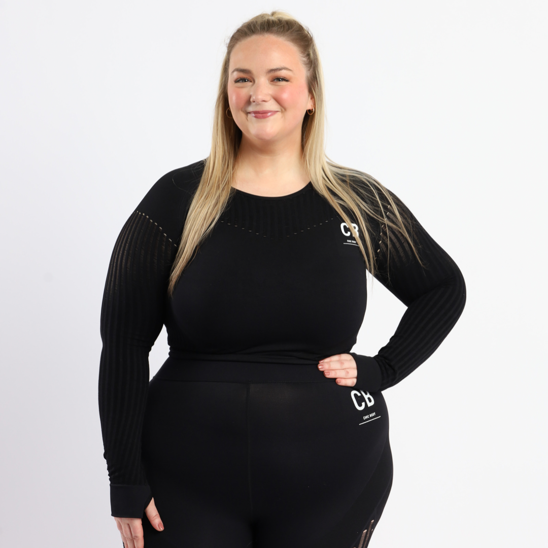 Chic Body Seamless Crop Top- Midnight