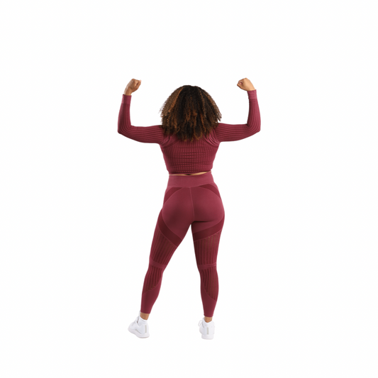 Chic Body Seamless Legging- Red Merlot