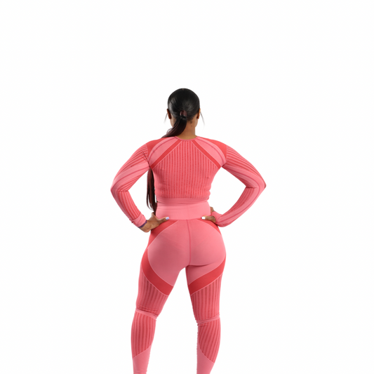 Chic Body Seamless Crop Top- Blush