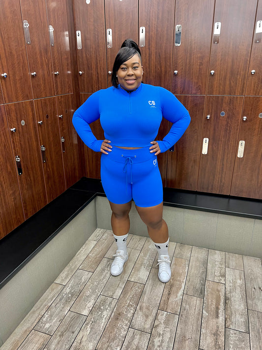 Chic Body Ribbed Series Zip-Long Sleeve Crop